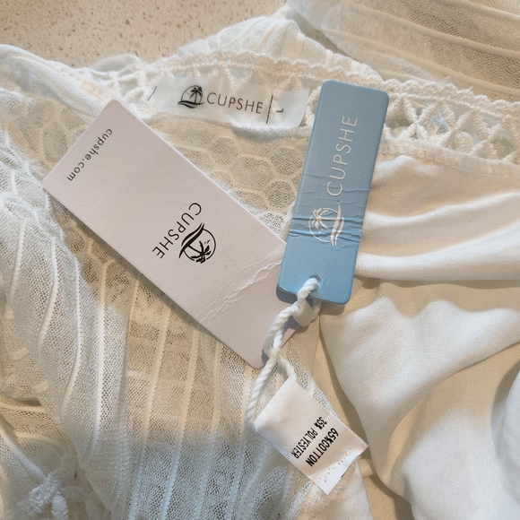 🍉 NWT Cupshe White Crop Top Large - Picture 4 of 4